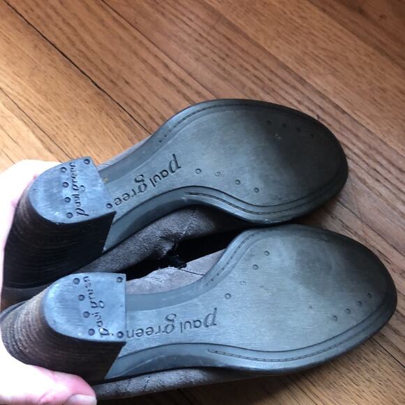 Paul Green Delgado distressed suede ankle booties PG 5 US 7.5 Gray - Picture 3 of 5